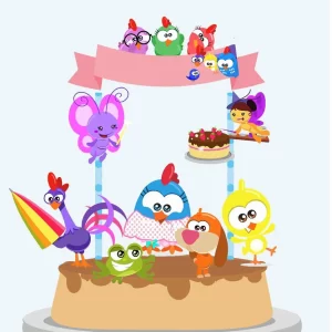 Arquivo Topo Bolo Galinha Pintadinha Mini Studio