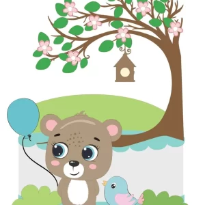 Arquivo Topo Bolo Urso No Jardim Studio