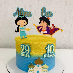 Arquivo Topo De Bolo Aladin E Jasmine Studio
