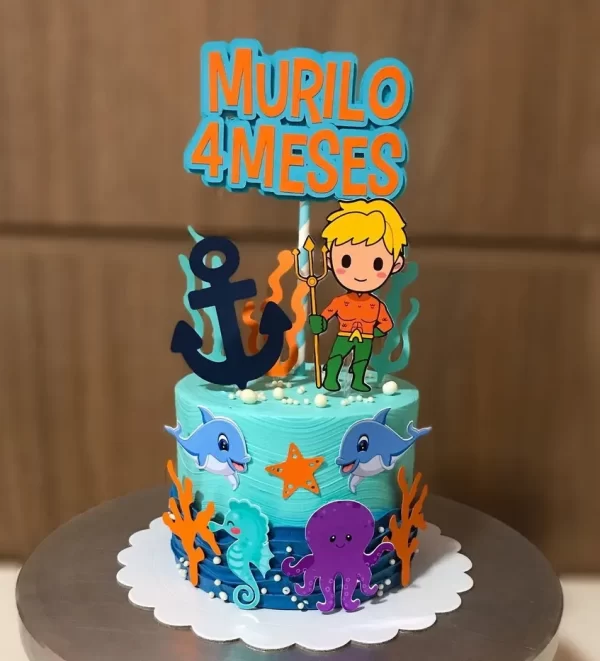 Arquivo Topo De Bolo Aquaman Baby Studio