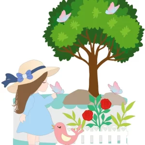 Arquivo Topo Bolo Menina Jardim Studio