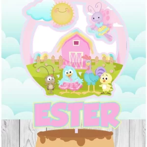 Arquivo Topo Galinha Pintadinha Rosa Studio