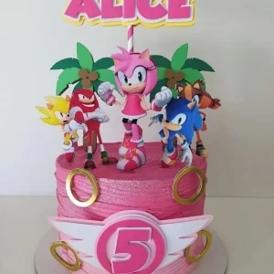 Arquivo Topo de Bolo Amy Sonic Studio