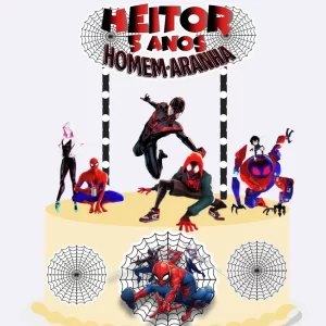 Arquivo Topo de Bolo Aranhaverso Studio