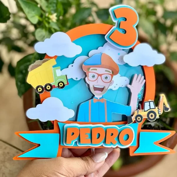 Arquivo Topo de Bolo Blippi Studio