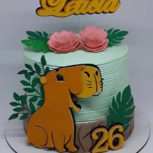 Arquivo Topo de Bolo Capivara Cute Studio