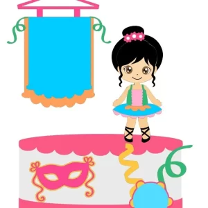 Arquivo Topo de Bolo Carnaval Menina Studio