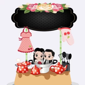 Arquivo Topo de Bolo Chá de Cozinha Studio