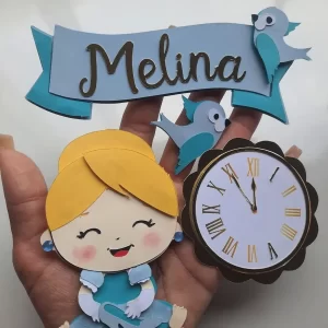 Arquivo Topo de Bolo Cinderela Cute Studio