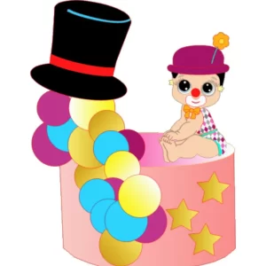 Arquivo Topo de Bolo Circo Palhacinha Studio