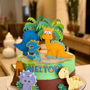 Arquivo Topo de Bolo Dinossauros Cute Studio