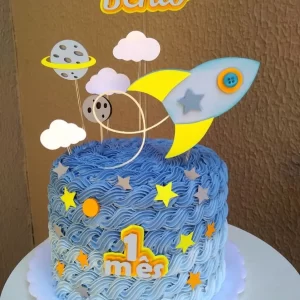 Arquivo Topo de Bolo Foguete Studio