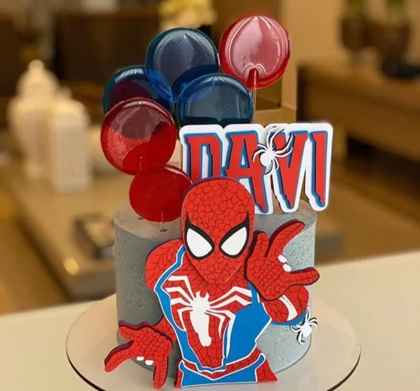 Arquivo Topo de Bolo Homem Aranha Studio