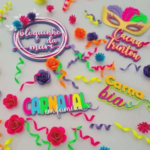 Arquivo Topo de Bolo Kit Carnaval Studio