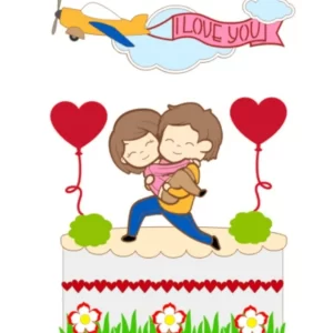 Arquivo Topo de Bolo Love You Studio