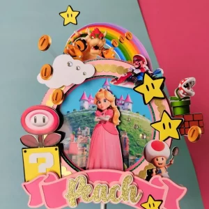 Arquivo Topo de Bolo Peach Mario Studio