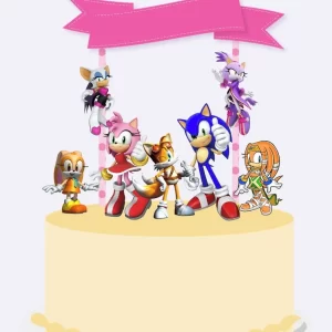 Arquivo Topo de Bolo Sonic Menina Studio