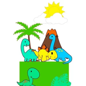 Arquivo Topo de Bolo Tema Dinossauro Studio