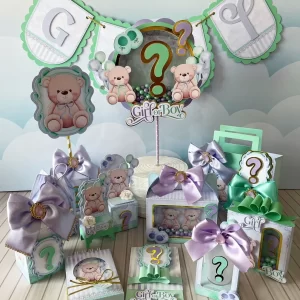 Arquivo de Corte Chá Revelação Lilás Verde