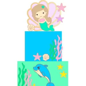 Arquivo de Corte Topo Bolo da Sereia Studio