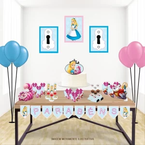 Festa Pronta Tema Alice Studio e Pdf