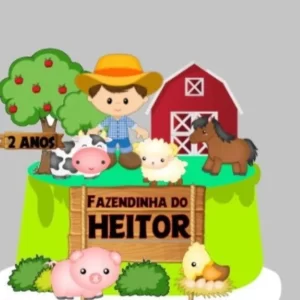 Festa Pronta Topo Bolo Fazendinha Studio