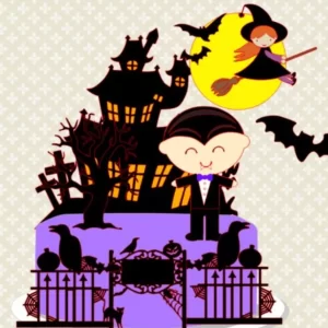 Festa Pronta Topo de Bolo Halloween Studio