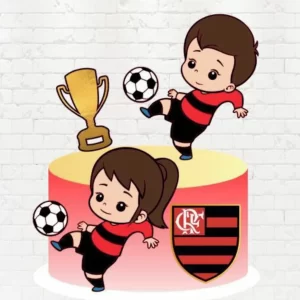 Arquivo digital Studio para Topo de Bolo Flamengo, decoração de festa infantil ou juvenil