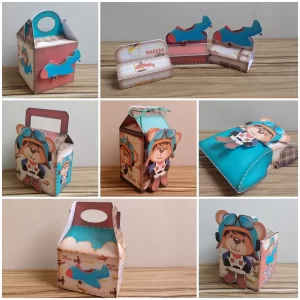 Festa Tema Ursinho Aviador Studio, Png e Psd