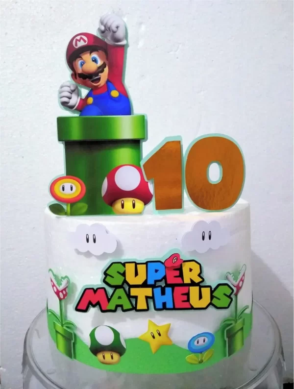 Festa Topo Bolo Super Mario Studio