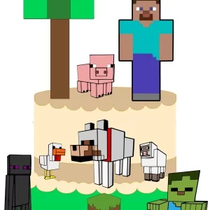 Festa Topo de Bolo Minecraft Studio