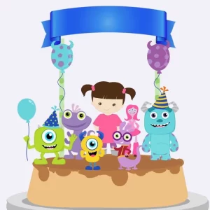 Festa Topo de Bolo Monstros SA Cute Studio