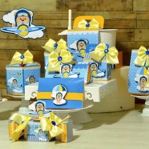 Molde Digital Ursinho Aviador Studio e Pdf