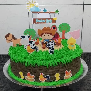 Molde Topo Bolo Fazendinha Menino Studio