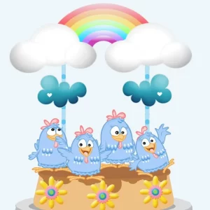 Molde Topo Bolo Galinha Pintadinha Studio