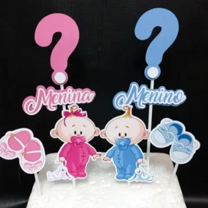 Molde Topo de Bolo Chá Revelação Studio