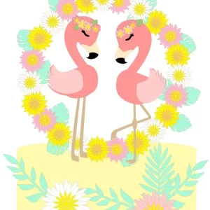 Molde Topo de Bolo Flamingo Studio