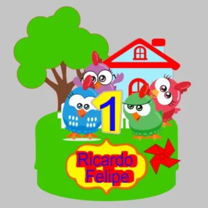 Molde Topo de Bolo Galinha Pintadinha Studio