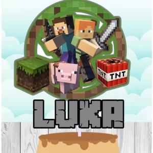 Moldes Topo de Bolo Minecraft Studio