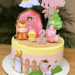 Silhouette Topo Bolo Fazendinha Menina Studio
