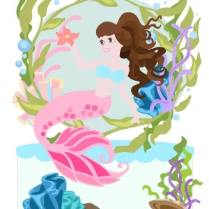 Tema Digital Topo De Bolo Sereia Studio