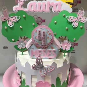 Tema Digital Topo de Bolo Jardim Studio