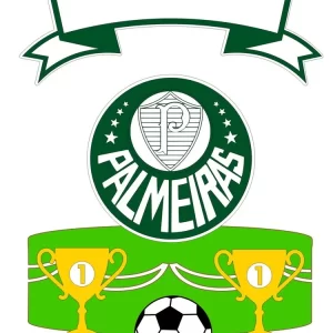 Tema Digital Topo de Bolo Palmeiras Studio
