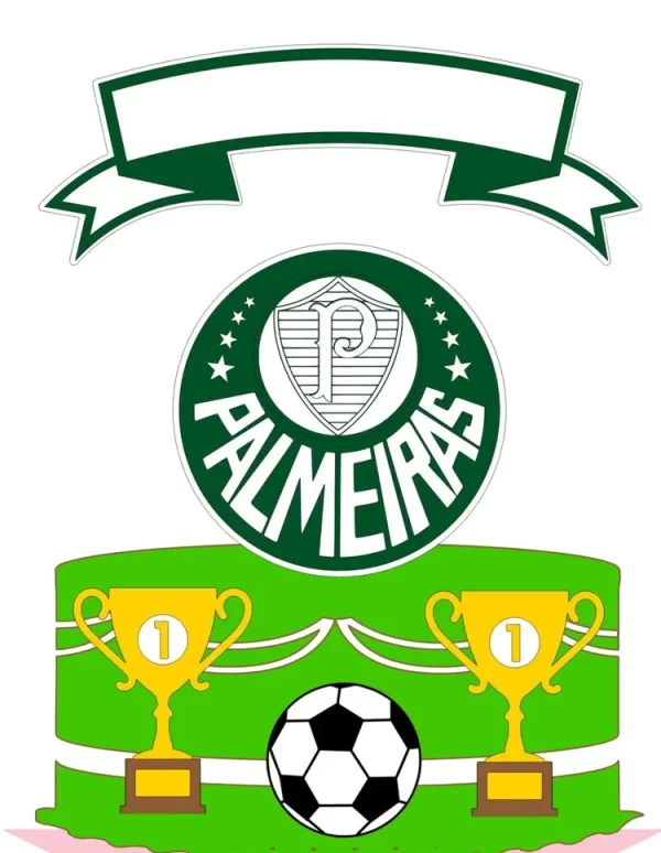 Tema Digital Topo de Bolo Palmeiras Studio