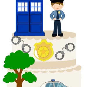 Tema Digital Topo de Bolo Policial Studio