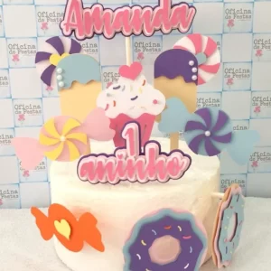 Tema Topo Bolo Confeitaria Rosa Studio