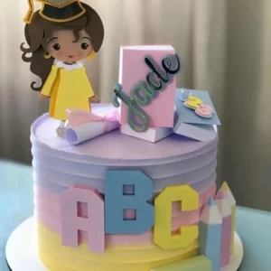 Tema Topo Bolo Formatura Abc Menina Studio