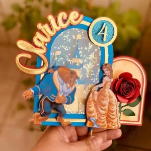 Tema Topo de Bolo A Bela e a Fera Studio