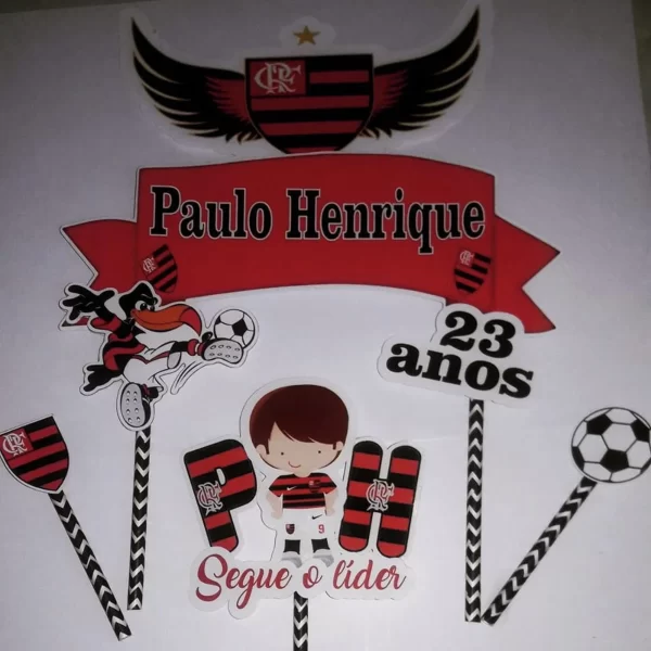 Tema Topo de Bolo Flamengo Studio