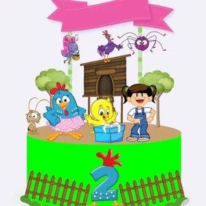 Tema Topo de Bolo Galinha Pintadinha Studio